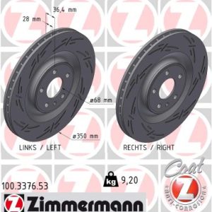 Disc frana ZIMMERMANN 100.3376.53 – VW | AutoRival