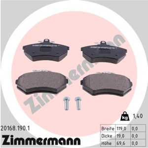 Set placute frana ZIMMERMANN 20168.190.1 – VW | AutoRival