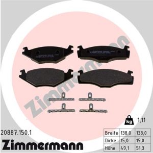 Set placute frana ZIMMERMANN 20887.150.1 – VW | AutoRival
