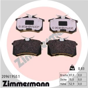 Set placute frana ZIMMERMANN 20961.950.1 – VW | AutoRival