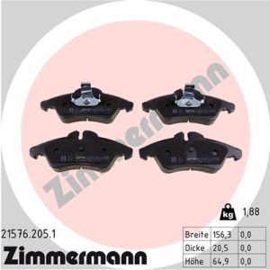Set placute frana ZIMMERMANN 21576.205.1 – VW | AutoRival
