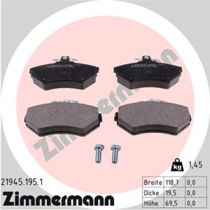 Set placute frana ZIMMERMANN 21945.195.1 – VW | AutoRival