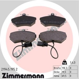 Set placute frana ZIMMERMANN 21945.195.2 – VW | AutoRival