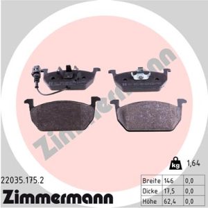 Set placute frana ZIMMERMANN 22035.175.2 – VW | AutoRival
