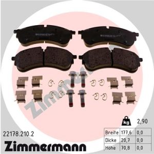 Set placute frana ZIMMERMANN 22178.210.2 – VW | AutoRival