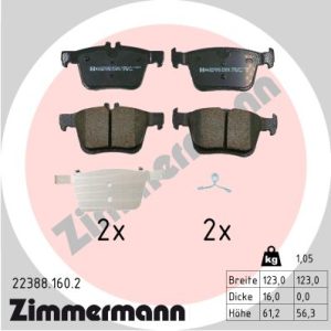 Set placute frana ZIMMERMANN 22388.160.2 – VW | AutoRival