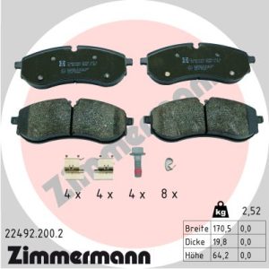 Set placute frana ZIMMERMANN 22492.200.2 – VW | AutoRival