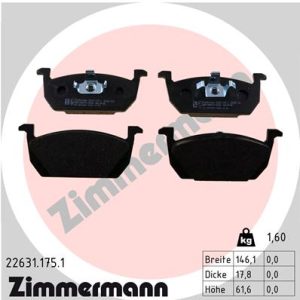 Set placute frana ZIMMERMANN 22631.175.1 – VW | AutoRival