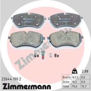Set placute frana ZIMMERMANN 22644.190.2 – VW | AutoRival