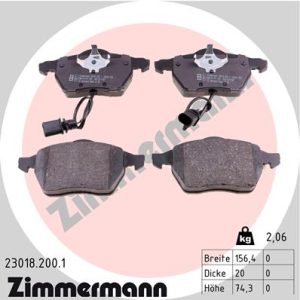 Set placute frana ZIMMERMANN 23018.200.1 – VW | AutoRival