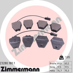 Set placute frana ZIMMERMANN 23280.180.1 – VW | AutoRival