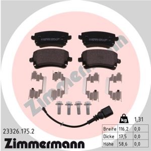 Set placute frana ZIMMERMANN 23326.175.2 – VW | AutoRival