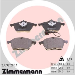 Set placute frana ZIMMERMANN 23392.200.1 – VW | AutoRival