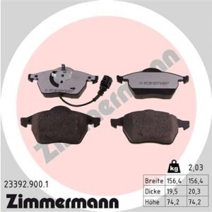 Set placute frana ZIMMERMANN 23392.900.1 – VW | AutoRival