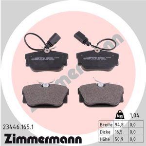 Set placute frana ZIMMERMANN 23446.165.1 – VW | AutoRival