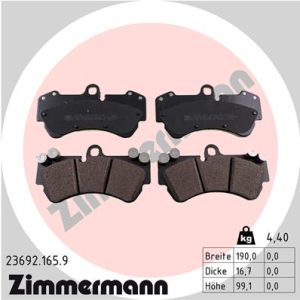 Set placute frana ZIMMERMANN 23692.165.9 – VW | AutoRival