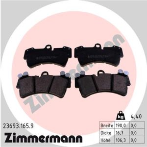 Set placute frana ZIMMERMANN 23693.165.9 – VW | AutoRival