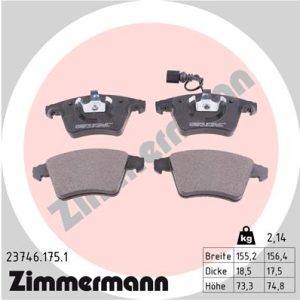 Set placute frana ZIMMERMANN 23746.175.1 – VW | AutoRival