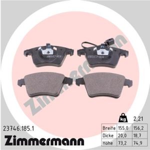 Set placute frana ZIMMERMANN 23746.185.1 – VW | AutoRival