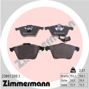 Set placute frana ZIMMERMANN 23801.200.1 – VW | AutoRival