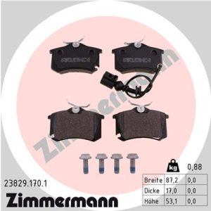 Set placute frana ZIMMERMANN 23829.170.1 – VW | AutoRival