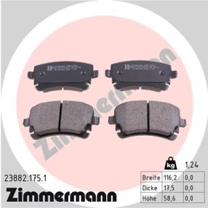 Set placute frana ZIMMERMANN 23882.175.1 – VW | AutoRival