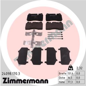 Set placute frana ZIMMERMANN 24098.170.3 – VW | AutoRival