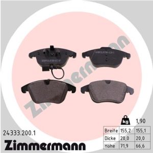Set placute frana ZIMMERMANN 24333.200.1 – VW | AutoRival