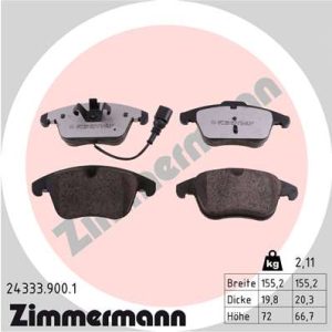 Set placute frana ZIMMERMANN 24333.900.1 – VW | AutoRival