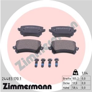 Set placute frana ZIMMERMANN 24483.170.1 – VW | AutoRival