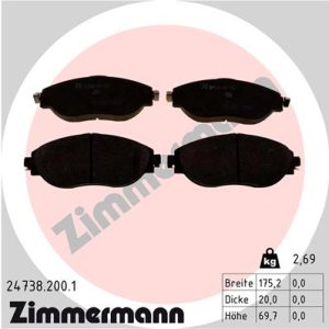 Set placute frana ZIMMERMANN 24738.200.1 – VW | AutoRival