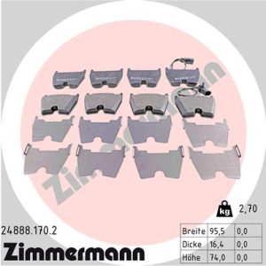 Set placute frana ZIMMERMANN 24888.170.2 – VW | AutoRival