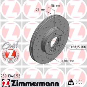 Disc frana ZIMMERMANN 250.1346.52 – VW | AutoRival