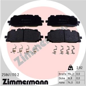 Set placute frana ZIMMERMANN 25861.170.2 – VW | AutoRival