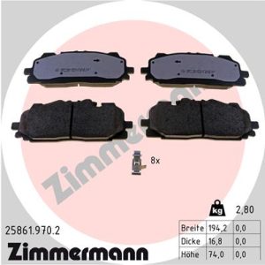 Set placute frana ZIMMERMANN 25861.970.2 – VW | AutoRival