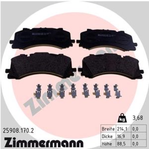 Set placute frana ZIMMERMANN 25908.170.2 – VW | AutoRival