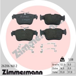 Set placute frana ZIMMERMANN 26206.160.2 – VW | AutoRival