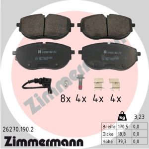 Set placute frana ZIMMERMANN 26270.190.2 – VW | AutoRival