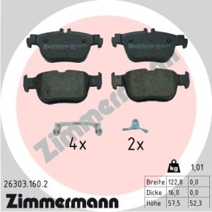 Set placute frana ZIMMERMANN 26303.160.2 – VW | AutoRival