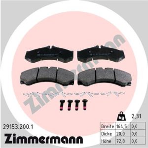Set placute frana ZIMMERMANN 29153.200.1 – VW | AutoRival