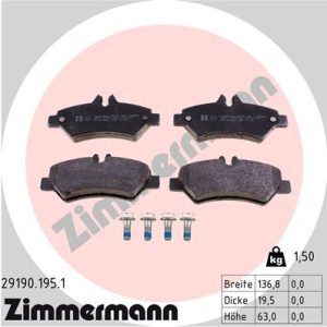 Set placute frana ZIMMERMANN 29190.195.1 – VW | AutoRival