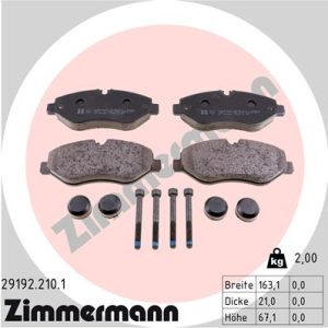 Set placute frana ZIMMERMANN 29192.210.1 – VW | AutoRival