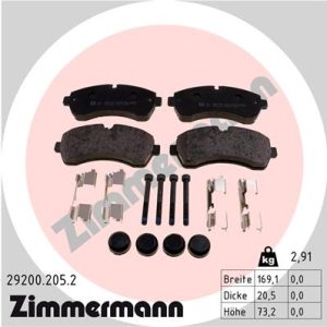 Set placute frana ZIMMERMANN 29200.205.2 – VW | AutoRival
