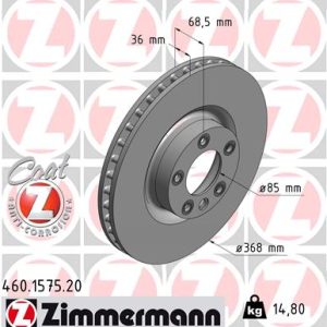 Disc frana ZIMMERMANN 460.1575.20 – VW | AutoRival