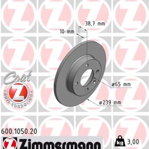 Disc frana ZIMMERMANN 600.1050.20 – VW | AutoRival