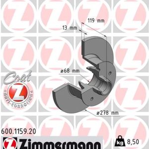 Disc frana ZIMMERMANN 600.1159.20 – VW | AutoRival