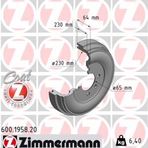 Tambur frana ZIMMERMANN 600.1958.20 – VW | AutoRival