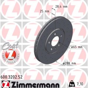Disc frana ZIMMERMANN 600.3202.52 – VW | AutoRival