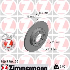 Disc frana ZIMMERMANN 600.3204.20 – VW | AutoRival