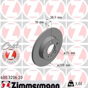 Disc frana ZIMMERMANN 600.3206.20 – VW | AutoRival